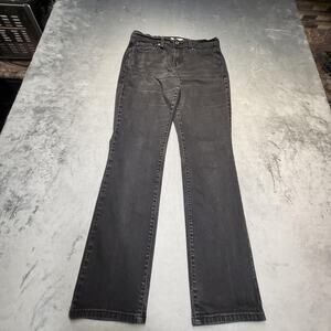 Levis 505 Straight Leg Jeans Womens 8M Black‎ Mid Rise Stretch Denim